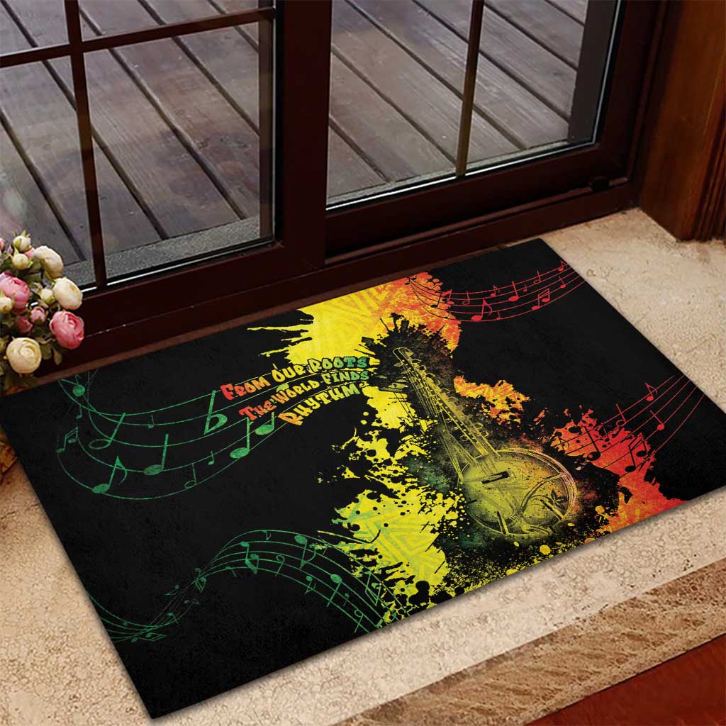 Afro Music Pride Rubber Doormat From Our Roots The World Finds Rhythm - African Pride