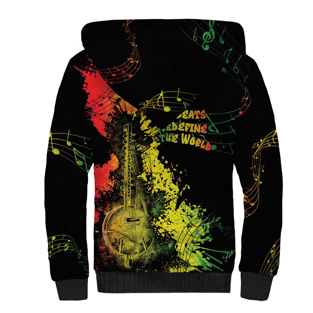 Afro Music Pride Sherpa Hoodie From Our Roots The World Finds Rhythm - African Pride