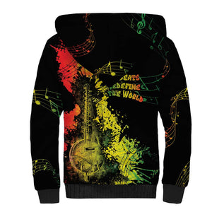 Afro Music Pride Sherpa Hoodie From Our Roots The World Finds Rhythm - African Pride