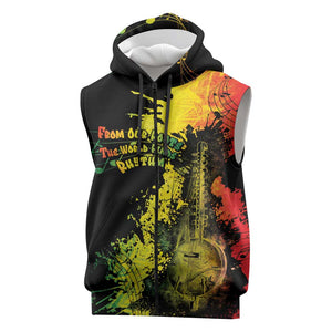 Afro Music Pride Sleeveless Zip Hoodie From Our Roots The World Finds Rhythm - African Pride