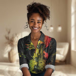 Afro Music Pride Women Casual Shirt From Our Roots The World Finds Rhythm - African Pride