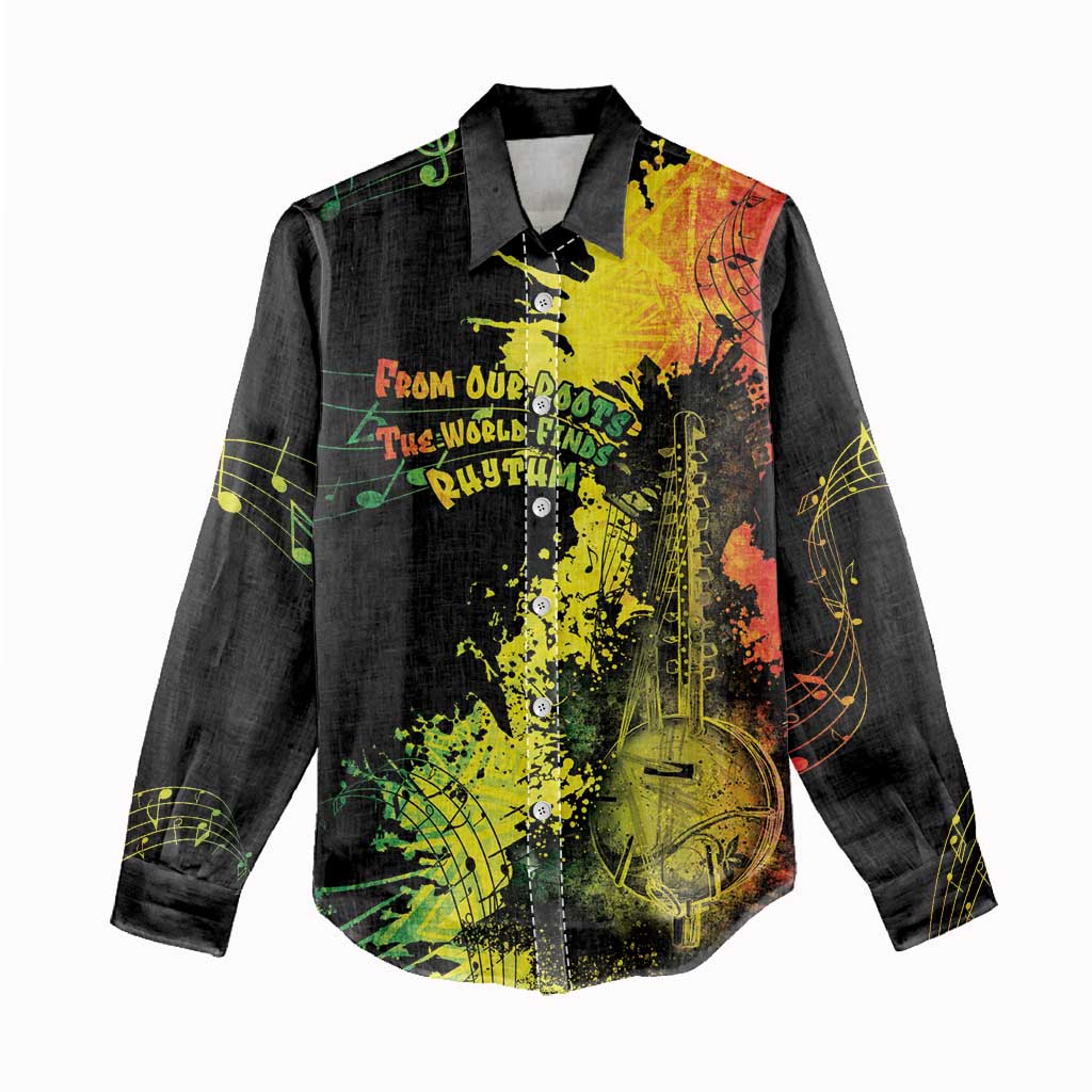 Afro Music Pride Women Casual Shirt From Our Roots The World Finds Rhythm - African Pride