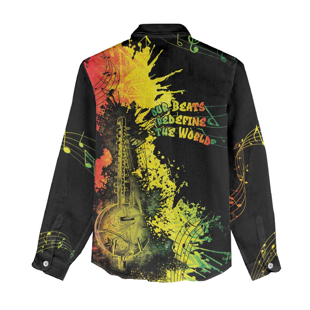 Afro Music Pride Women Casual Shirt From Our Roots The World Finds Rhythm - African Pride