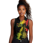 Afro Music Pride Women Sleeveless Polo Shirt From Our Roots The World Finds Rhythm - African Pride
