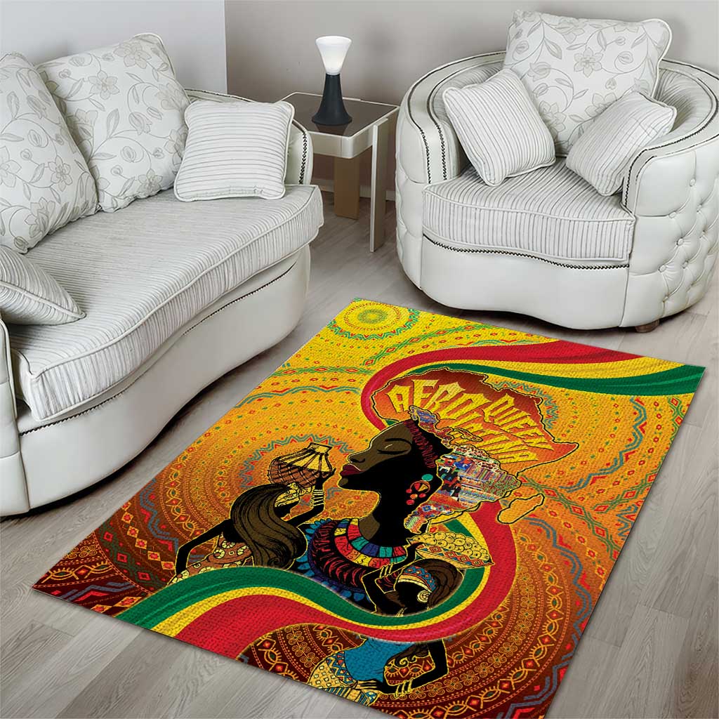 Afro Latina Queen Area Rug The Beauty Of Black Women - African Pride