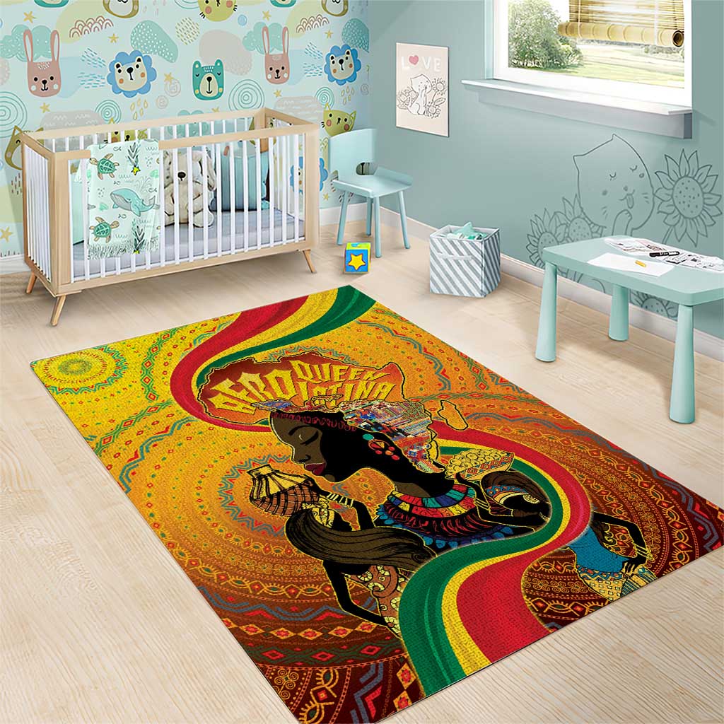 Afro Latina Queen Area Rug The Beauty Of Black Women - African Pride