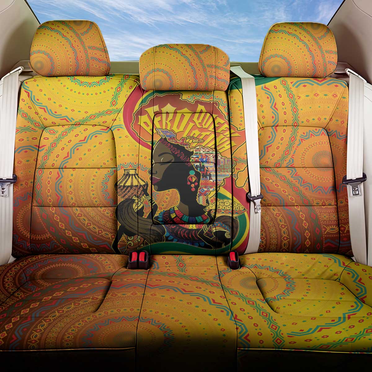 Afro Latina Queen Back Car Seat Cover The Beauty Of Black Women - African Pride