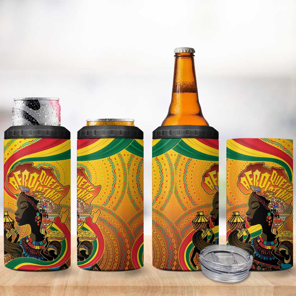 Afro Latina Queen 4 in 1 Can Cooler Tumbler The Beauty Of Black Women - African Pride