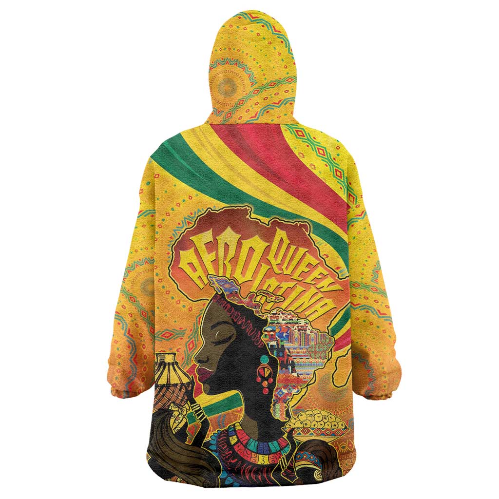 Afro Latina Queen Wearable Blanket Hoodie The Beauty Of Black Women - African Pride