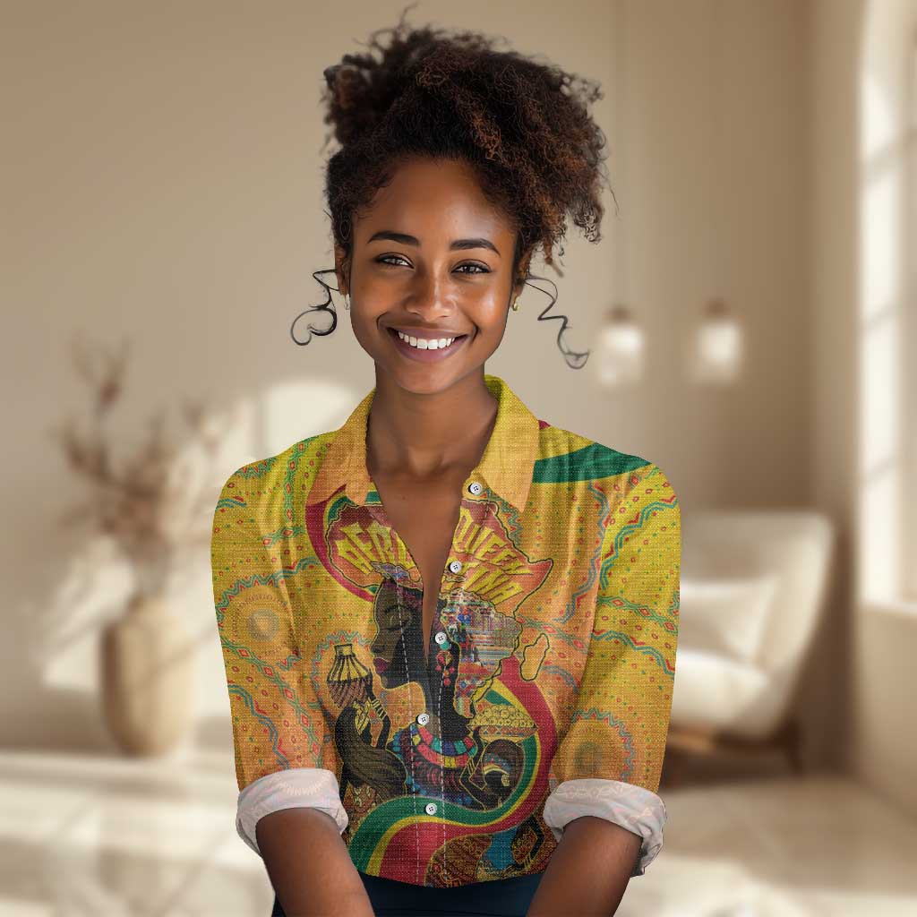 Afro Latina Queen Women Casual Shirt The Beauty Of Black Women - African Pride