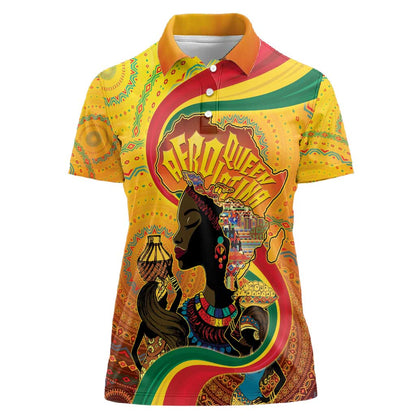 Afro Latina Queen Women Polo Shirt The Beauty Of Black Women - African Pride