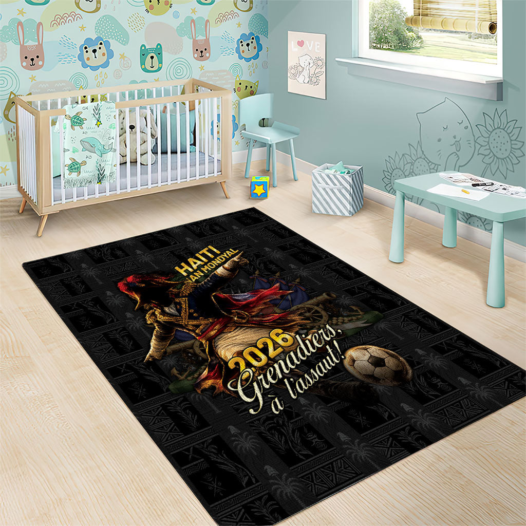 Haiti Football 2026 Area Rug Haiti Nan Mondyal