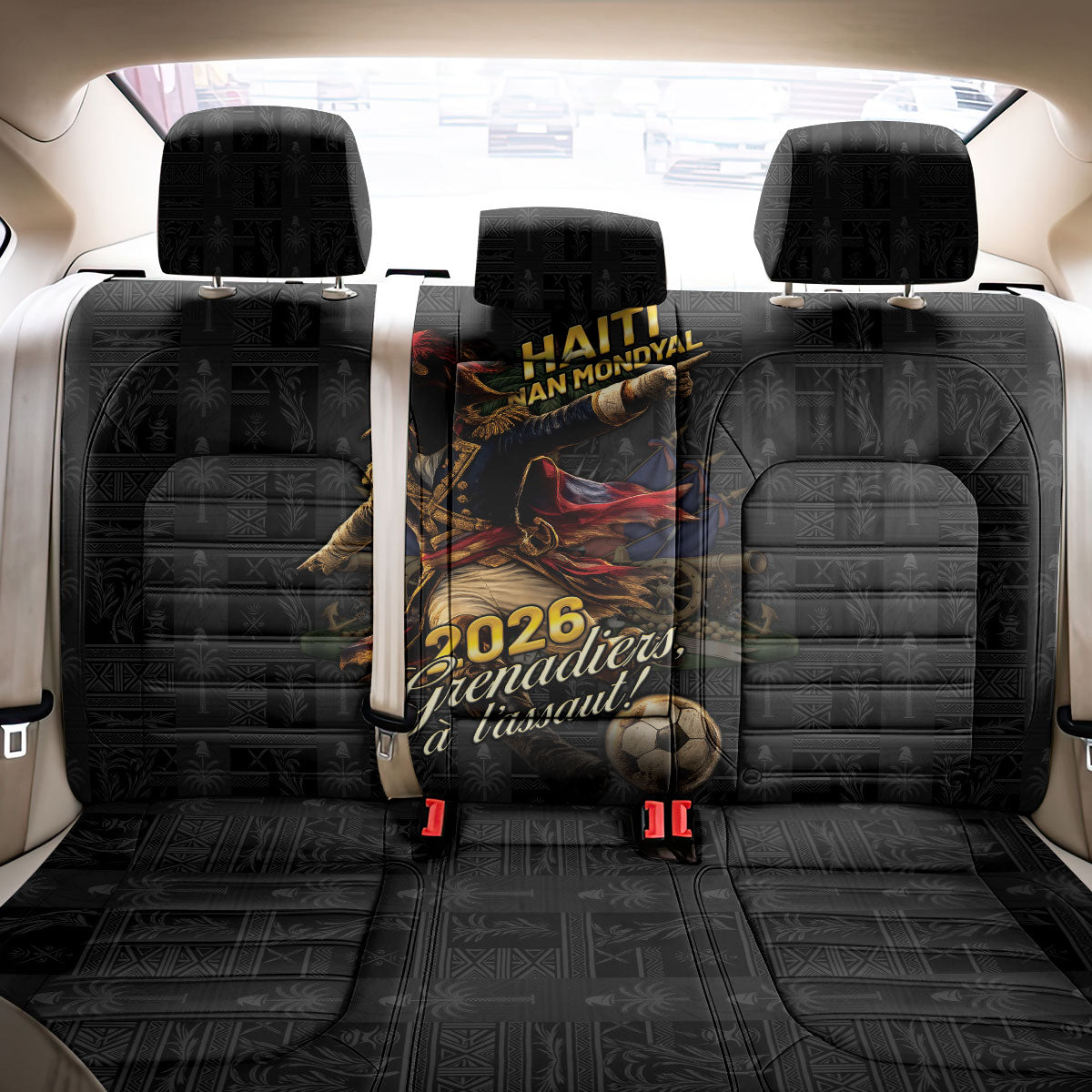 Haiti Football 2026 Back Car Seat Cover Haiti Nan Mondyal
