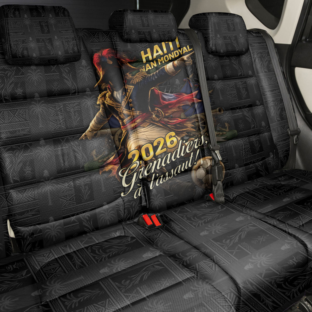 Haiti Football 2026 Back Car Seat Cover Haiti Nan Mondyal