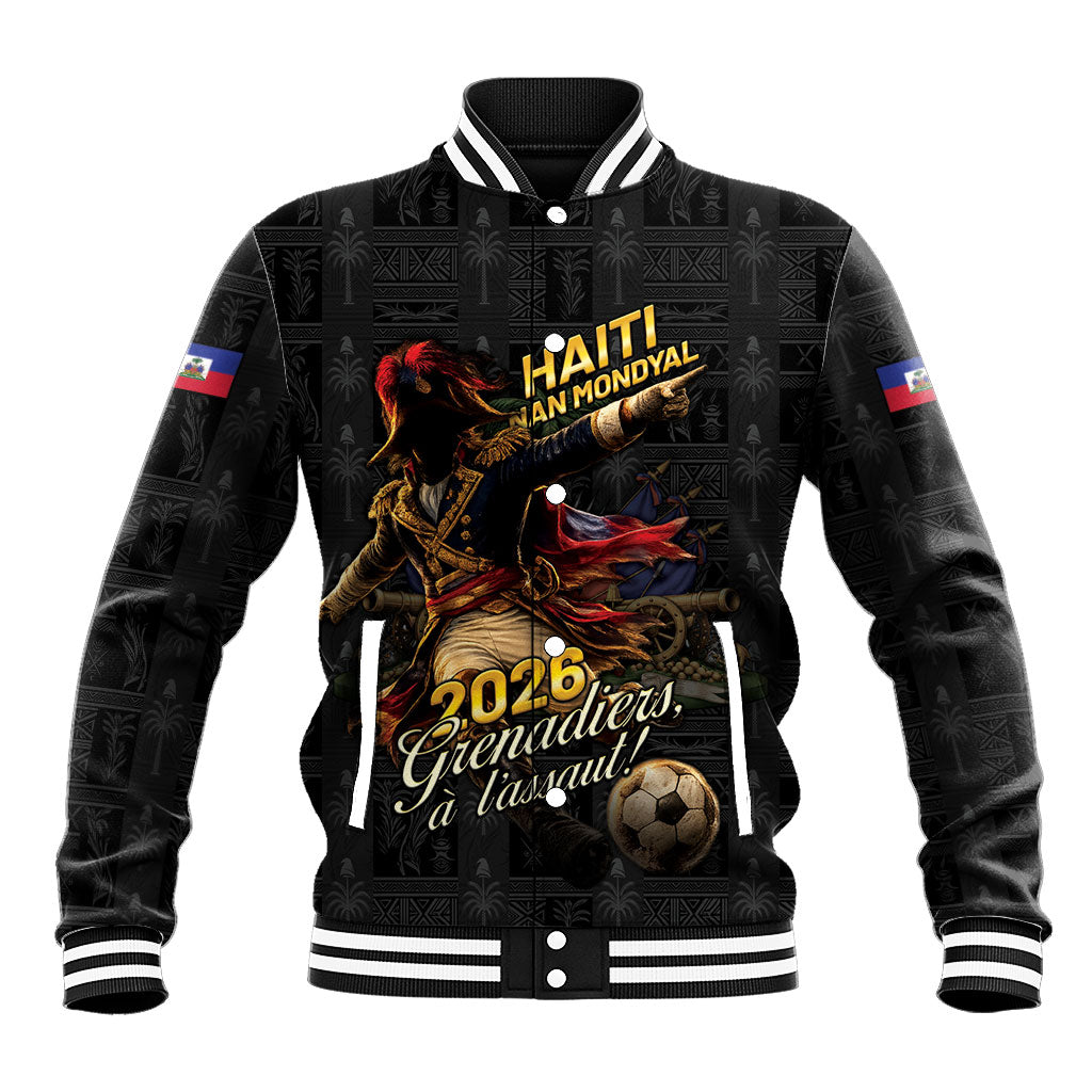 Custom Haiti Football 2026 Baseball Jacket Haiti Nan Mondyal