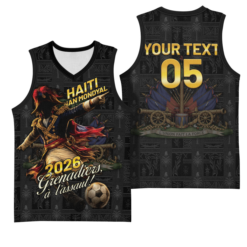 Custom Haiti Football 2026 Basketball Jersey Haiti Nan Mondyal