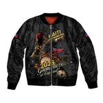 Custom Haiti Football 2026 Bomber Jacket Haiti Nan Mondyal