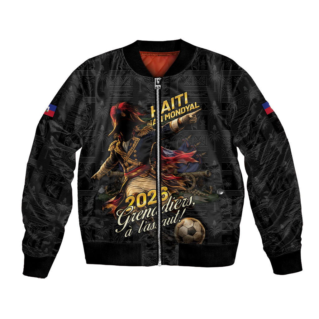 Custom Haiti Football 2026 Bomber Jacket Haiti Nan Mondyal