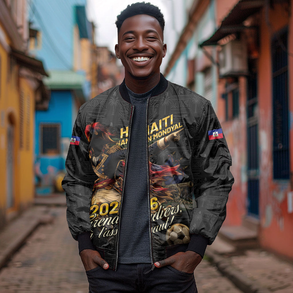 Custom Haiti Football 2026 Bomber Jacket Haiti Nan Mondyal