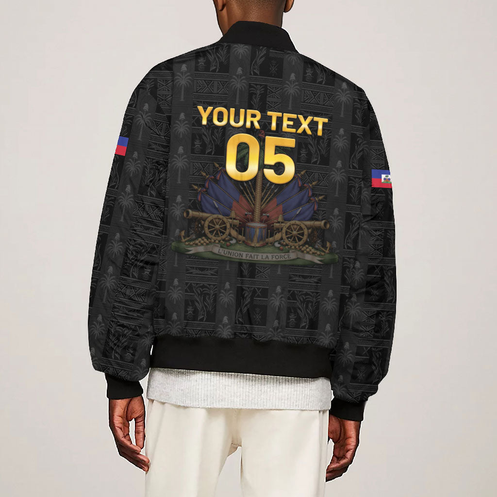 Custom Haiti Football 2026 Bomber Jacket Haiti Nan Mondyal