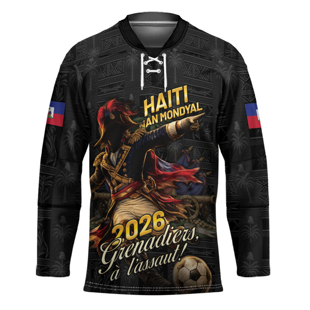Custom Haiti Football 2026 Hockey Jersey Haiti Nan Mondyal
