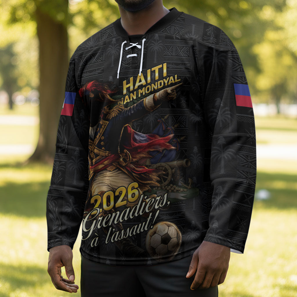 Custom Haiti Football 2026 Hockey Jersey Haiti Nan Mondyal