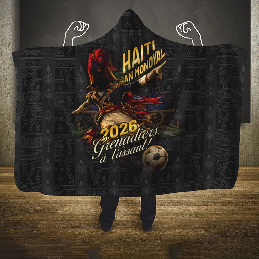 Haiti Football 2026 Hooded Blanket Haiti Nan Mondyal