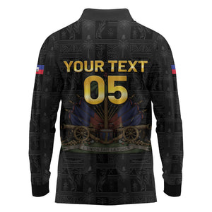 Custom Haiti Football 2026 Long Sleeve Polo Shirt Haiti Nan Mondyal