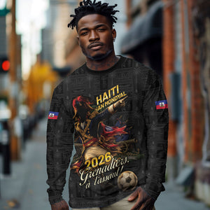 Custom Haiti Football 2026 Long Sleeve Shirt Haiti Nan Mondyal