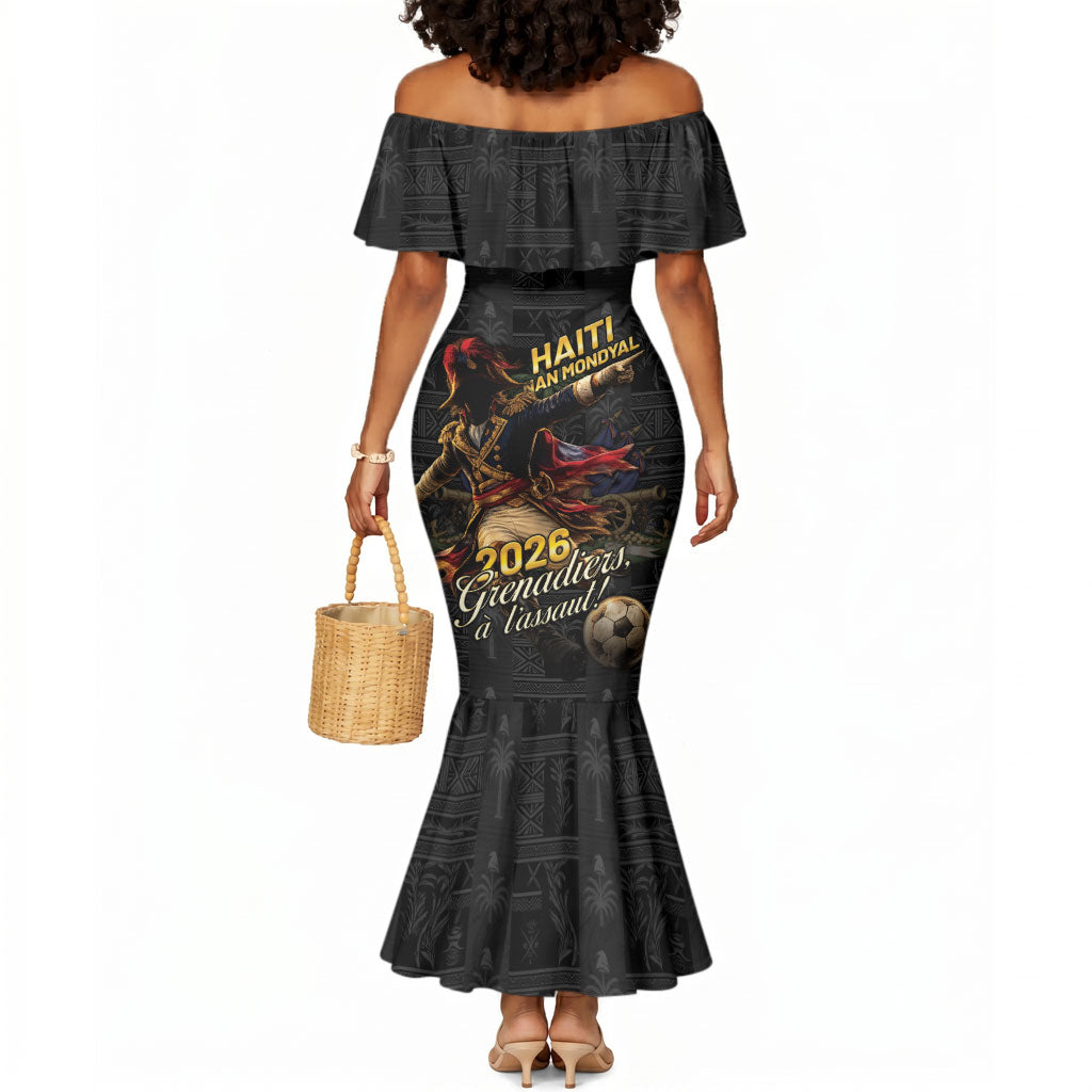 Custom Haiti Football 2026 Mermaid Dress Haiti Nan Mondyal