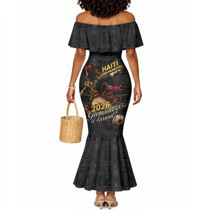 Custom Haiti Football 2026 Mermaid Dress Haiti Nan Mondyal