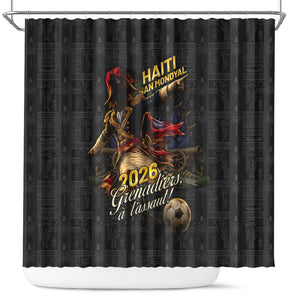 Haiti Football 2026 Shower Curtain Haiti Nan Mondyal