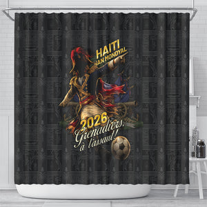 Haiti Football 2026 Shower Curtain Haiti Nan Mondyal