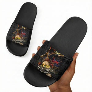 Haiti Football 2026 Slide Sandals Haiti Nan Mondyal