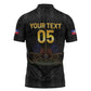 Custom Haiti Football 2026 Zipper Polo Shirt Haiti Nan Mondyal