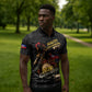 Custom Haiti Football 2026 Zipper Polo Shirt Haiti Nan Mondyal