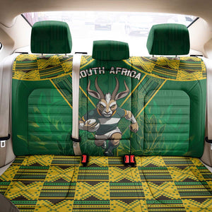 South Africa Rugby 2024 Back Car Seat Cover Go Bokke African Pattern