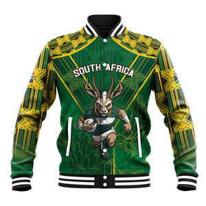 Custom South Africa Rugby 2024 Baseball Jacket Go Bokke African Pattern LT05