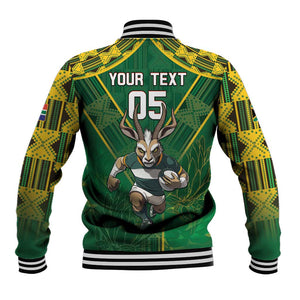 Custom South Africa Rugby 2024 Baseball Jacket Go Bokke African Pattern LT05