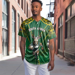 Custom South Africa Rugby 2024 Baseball Jersey Go Bokke African Pattern