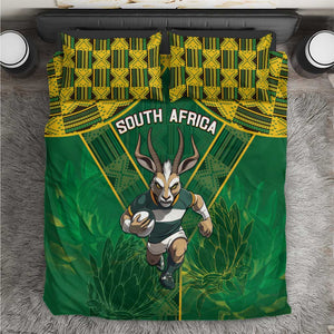 South Africa Rugby 2024 Bedding Set Go Bokke African Pattern