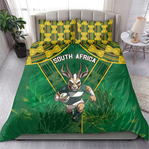 South Africa Rugby 2024 Bedding Set Go Bokke African Pattern