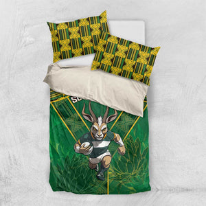 South Africa Rugby 2024 Bedding Set Go Bokke African Pattern