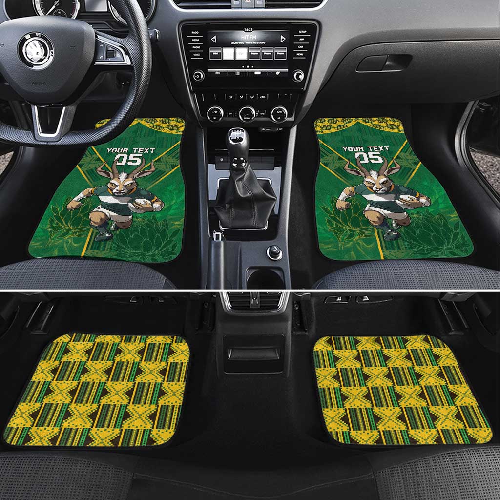 South Africa Rugby 2024 Car Mats Go Bokke African Pattern