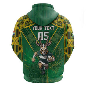 Custom South Africa Rugby 2024 Hoodie Go Bokke African Pattern