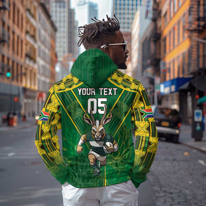 Custom South Africa Rugby 2024 Hoodie Go Bokke African Pattern