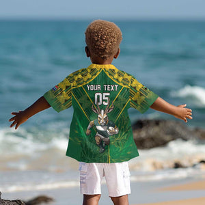 Custom South Africa Rugby 2024 Kid Hawaiian Shirt Go Bokke African Pattern