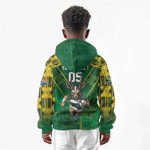 Custom South Africa Rugby 2024 Kid Hoodie Go Bokke African Pattern