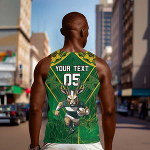 Custom South Africa Rugby 2024 Men Tank Top Go Bokke African Pattern