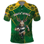Custom South Africa Rugby 2024 Polo Shirt Go Bokke African Pattern